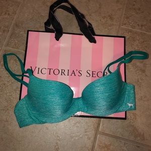 VS PINK Light Lift teal bra 32A